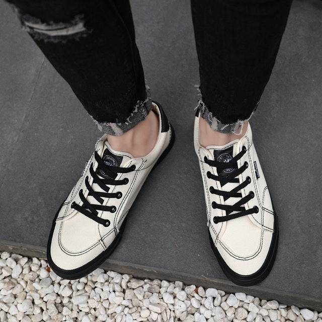 Wild Student Sneakers Trendy Casual Canvas Shoes, Size:43