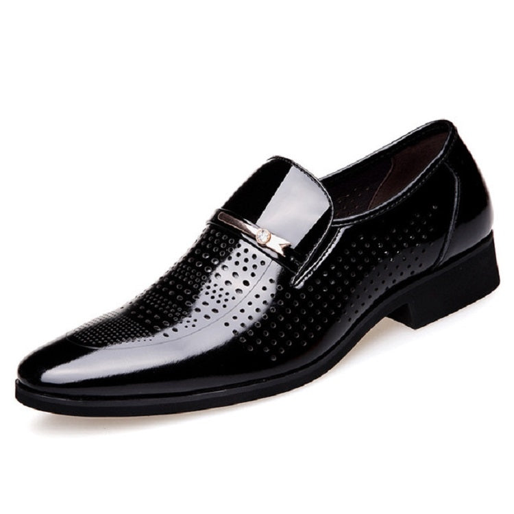 Men Hollow Breathable Shoes Comfortable Business Dress Shoes, Size:44