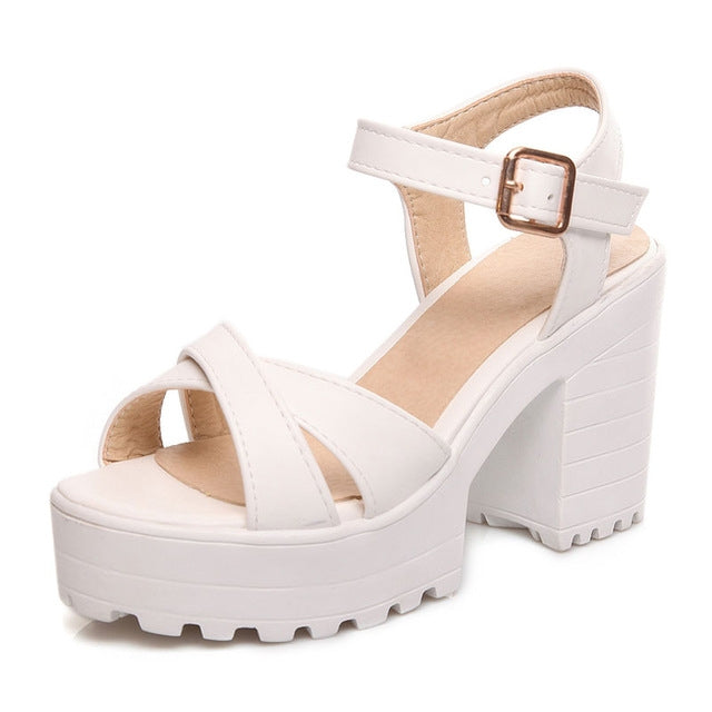Platform Sandals High Heels Casual Shoes, Shoes Size:44