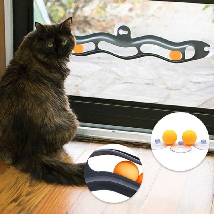 Pet Sucker Track Ball Toy Cat Interactive Toy