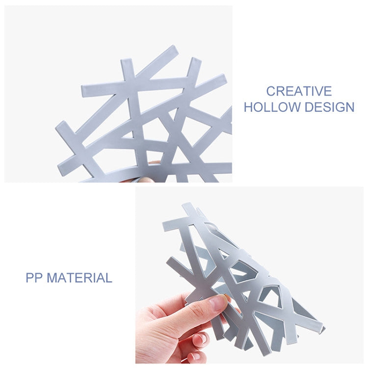 PP Mat Silicone Placemat Coaster Flower Design Kitchen Household Hollow Casserole Pad, Size:S