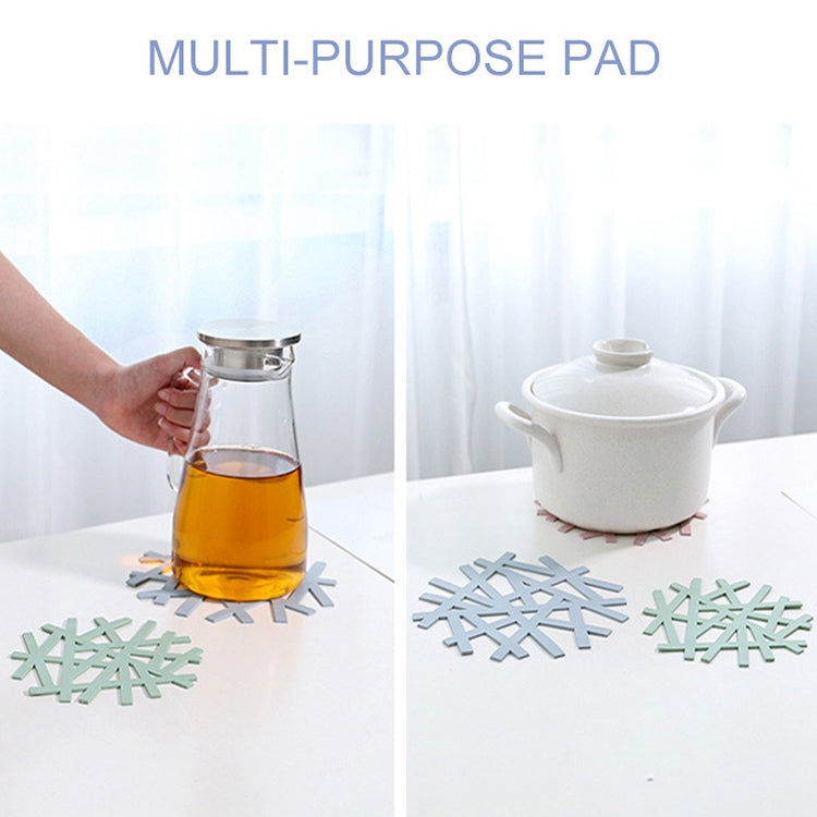 PP Mat Silicone Placemat Coaster Flower Design Kitchen Household Hollow Casserole Pad, Size:M