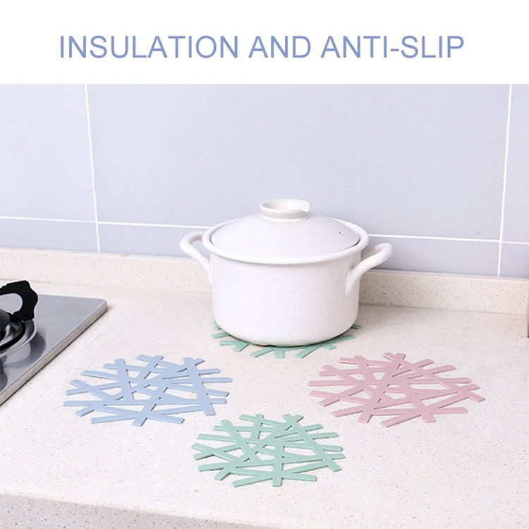 PP Mat Silicone Placemat Coaster Flower Design Kitchen Household Hollow Casserole Pad, Size:M