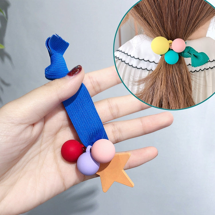 Sweet Stars Heart Ball Elastic Hair Bands Children Cute Ponytail Hair Accessories