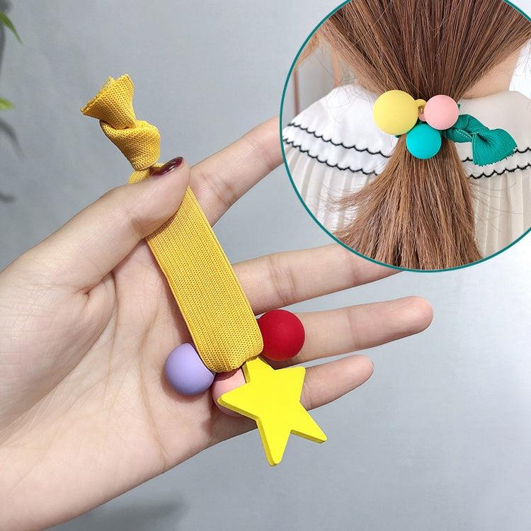 Sweet Stars Heart Ball Elastic Hair Bands Children Cute Ponytail Hair Accessories