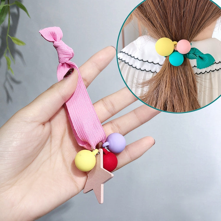 Sweet Stars Heart Ball Elastic Hair Bands Children Cute Ponytail Hair Accessories