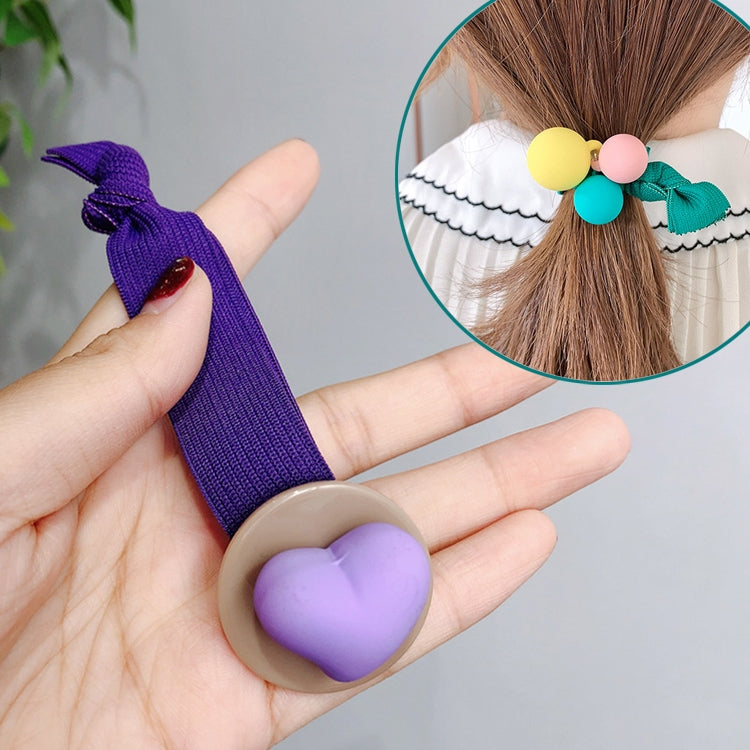 Sweet Stars Heart Ball Elastic Hair Bands Children Cute Ponytail Hair Accessories