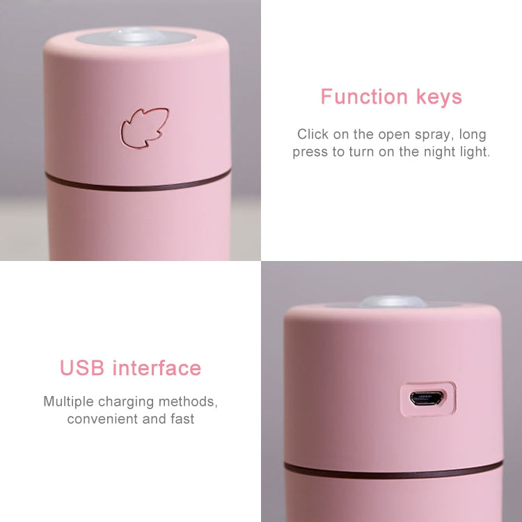 Portable Leaf USB Air Humidifier Atmosphere Lamp Aroma Diffuser Desktop Air Purifier