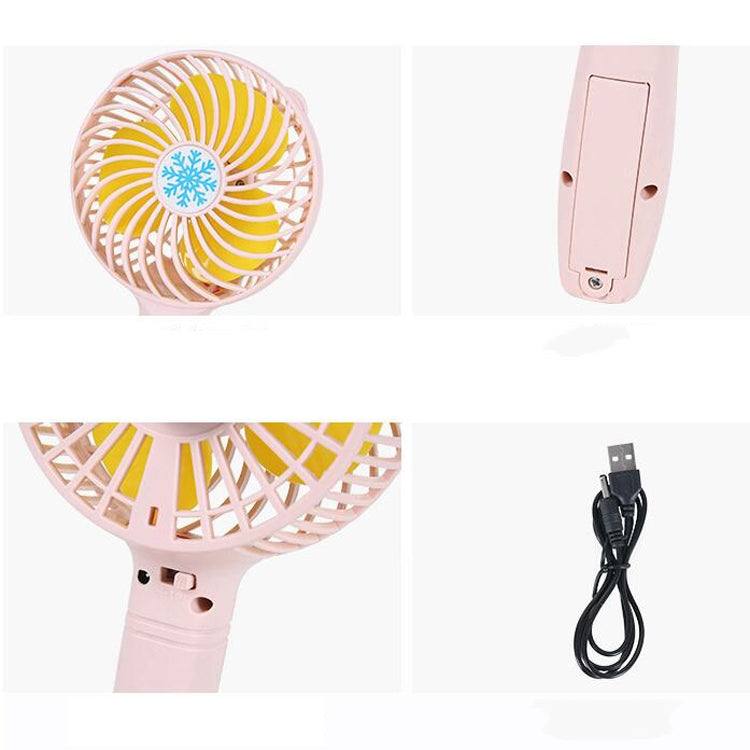 USB Mute Rechargeable Handheld Dormitory Desktop Portable Student Small Electric Fan(Green)