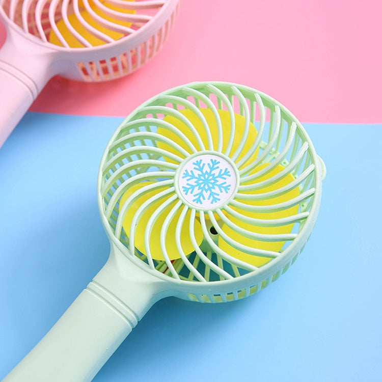 USB Mute Rechargeable Handheld Dormitory Desktop Portable Student Small Electric Fan(Green)