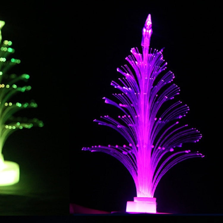 2 PCS Colorful Fiber Optic Creative Flashing Christmas Tree LED Night Light