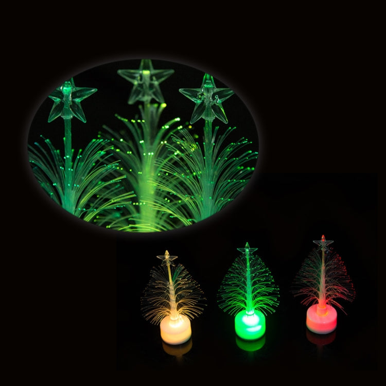 2 PCS Colorful Fiber Optic Creative Flashing Christmas Tree LED Night Light