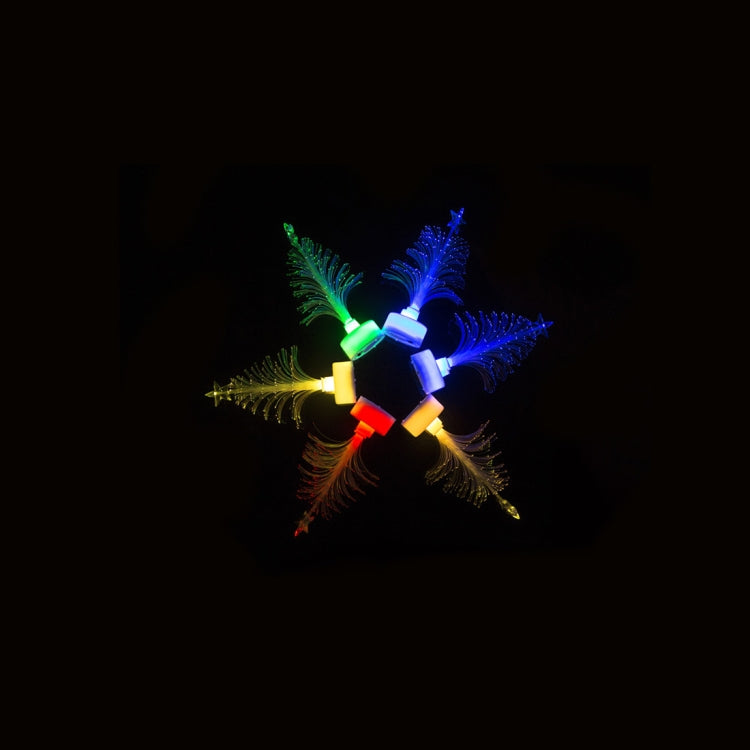 2 PCS Colorful Fiber Optic Creative Flashing Christmas Tree LED Night Light