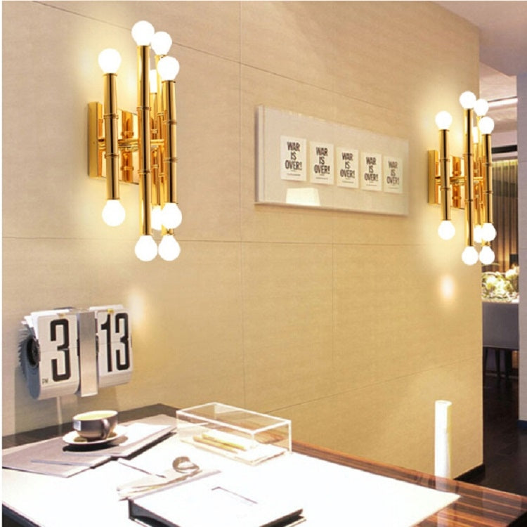 Stainless Steel Bamboo Wall Lamp Indoor Living Room Corridor Hotel Room Lighting