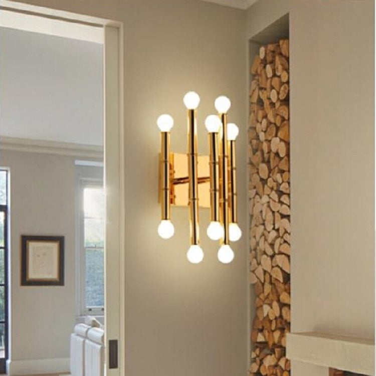 Stainless Steel Bamboo Wall Lamp Indoor Living Room Corridor Hotel Room Lighting