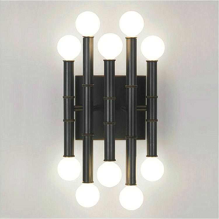 Stainless Steel Bamboo Wall Lamp Indoor Living Room Corridor Hotel Room Lighting