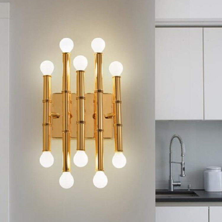 Stainless Steel Bamboo Wall Lamp Indoor Living Room Corridor Hotel Room Lighting