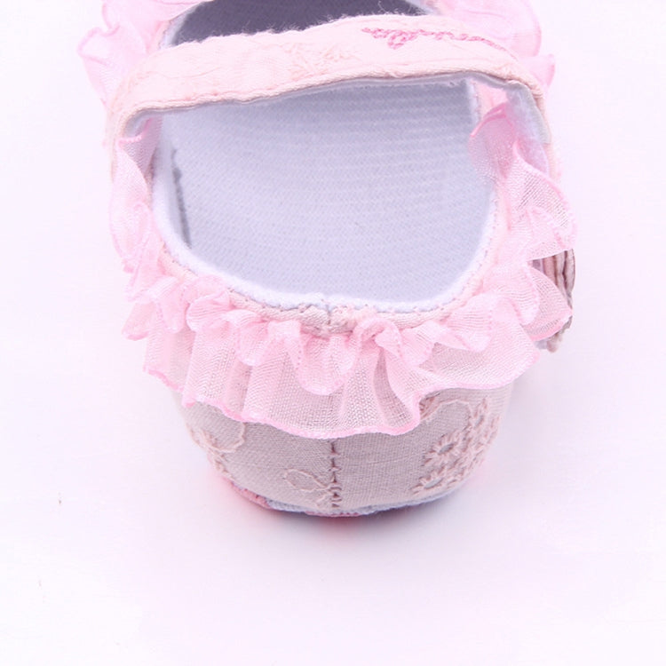 Newborn Baby Girl Shoes Lovely Sweet Floral Print Sneaker Anti-slip Comfortable Soft Sole Shoes(White)