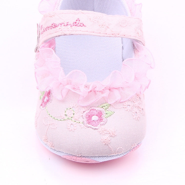 Newborn Baby Girl Shoes Lovely Sweet Floral Print Sneaker Anti-slip Comfortable Soft Sole Shoes(White)