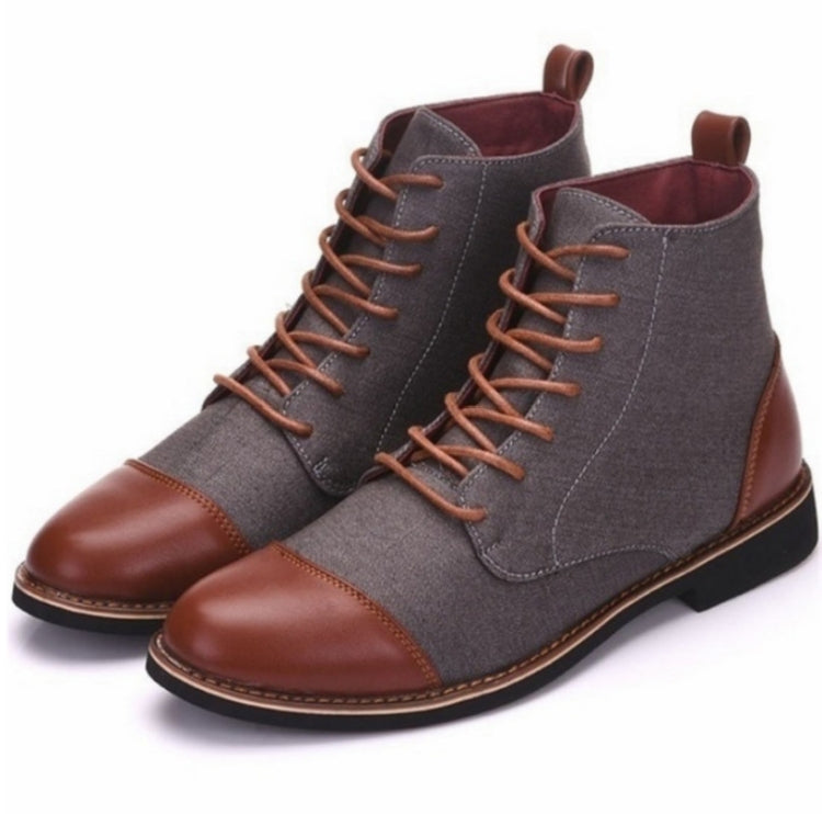 Leisure Round Toes Men Leather Boots Martin Boots, Size:42