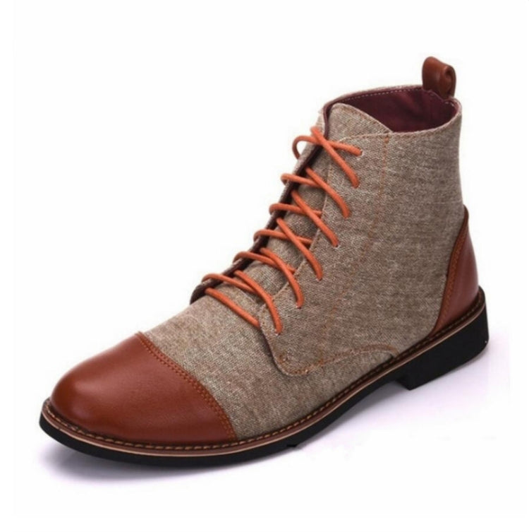 Leisure Round Toes Men Leather Boots Martin Boots, Size:42