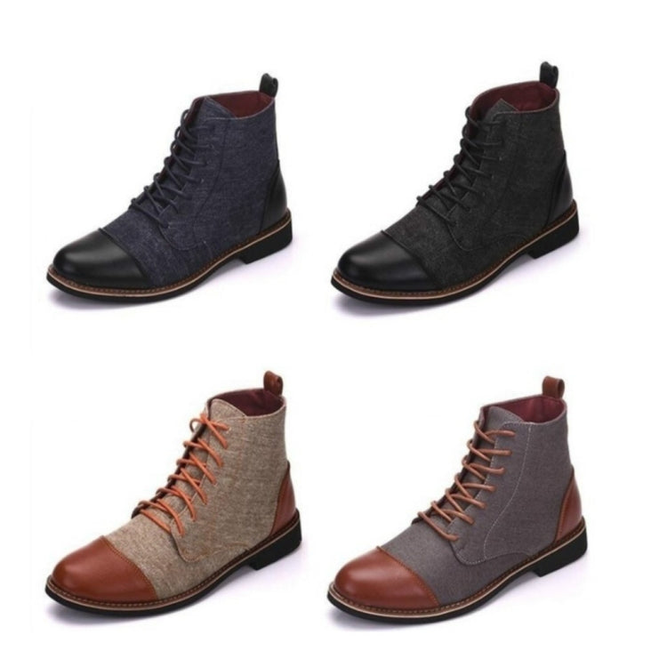 Leisure Round Toes Men Leather Boots Martin Boots, Size:42