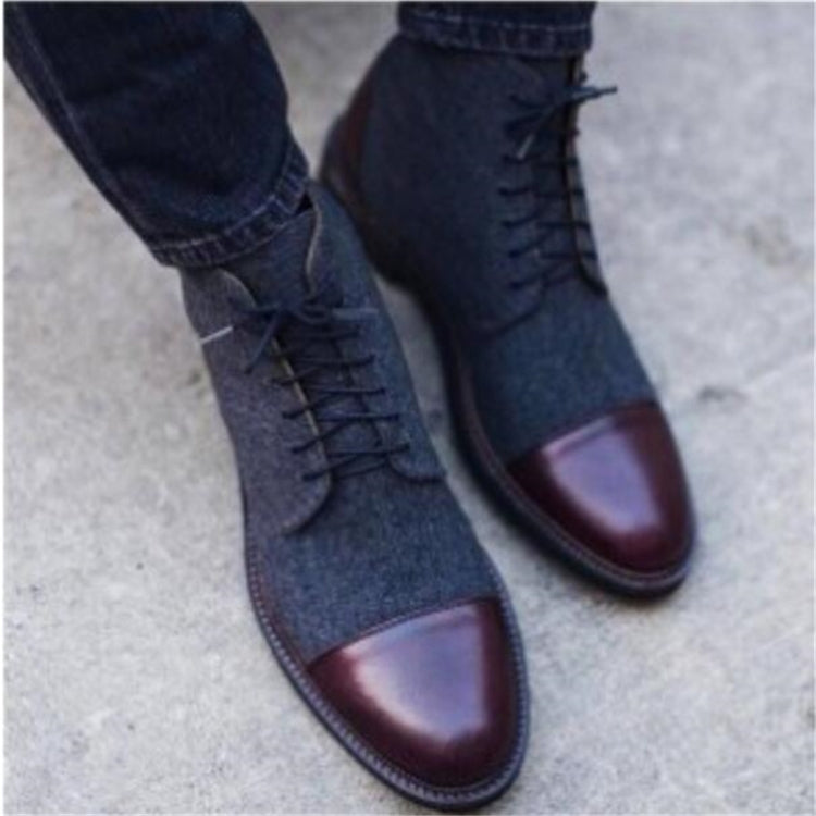 Leisure Round Toes Men Leather Boots Martin Boots, Size:42