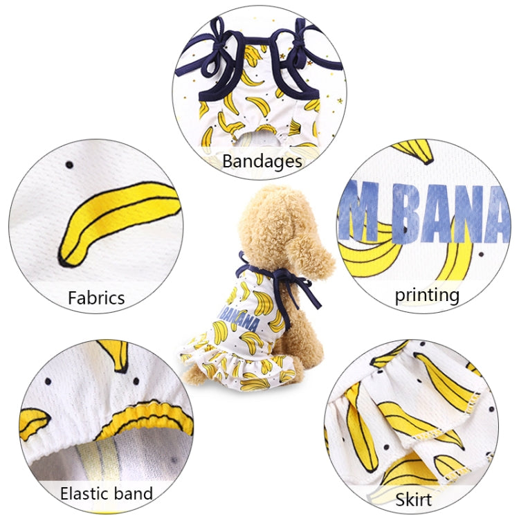 Pet Fruit Print T-Shirt Puppy Dog Cat Cute Fruit Skirt, Size:XS