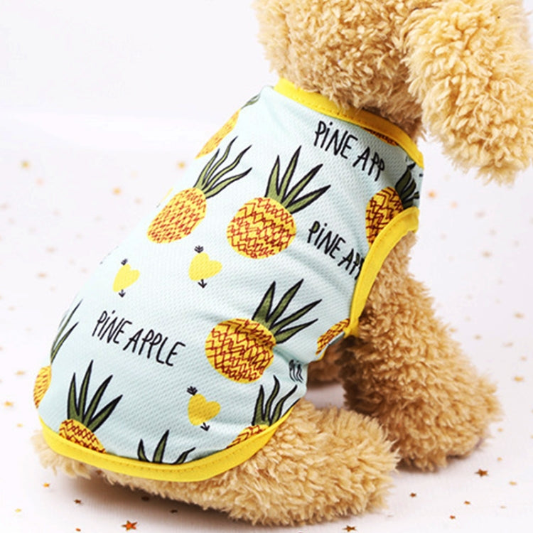 Pet Fruit Print T-Shirt Puppy Dog Cat Cute Fruit Skirt, Size:M