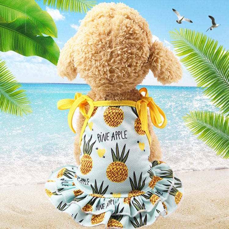 Pet Fruit Print T-Shirt Puppy Dog Cat Cute Fruit Skirt, Size:M