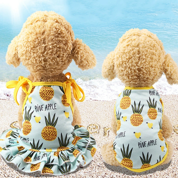 Pet Fruit Print T-Shirt Puppy Dog Cat Cute Fruit Skirt, Size:M