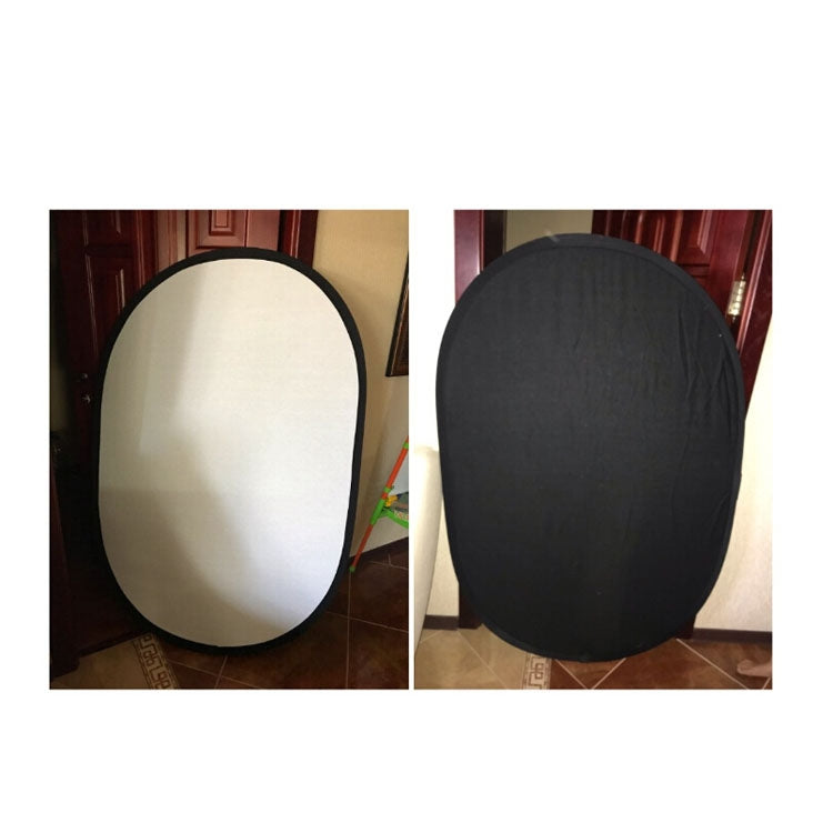 2 PCS Double-sided Cutout Photography Keying Shooting Background Board Mixed Background Cloth, Size:200x150cm, Color:Black White