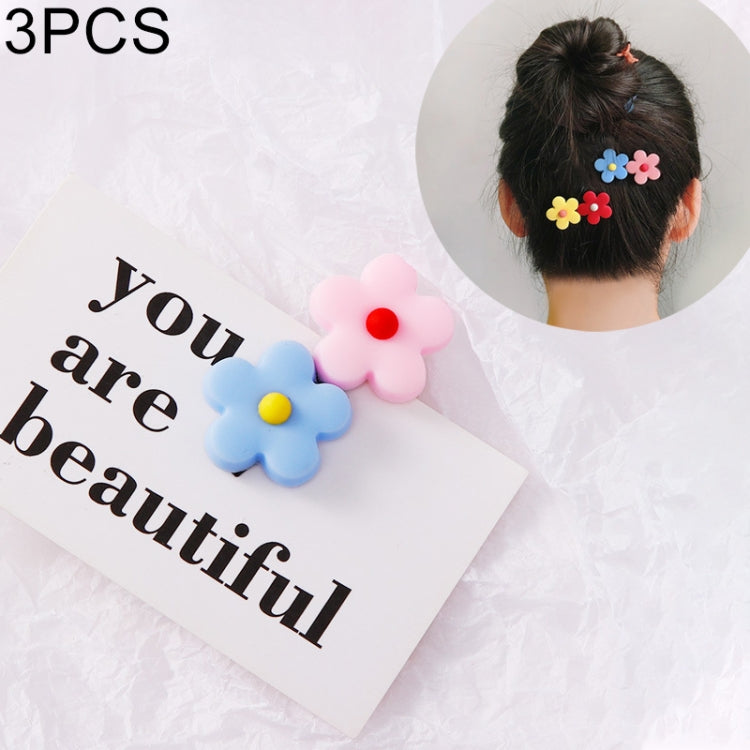 3 PCS Fashion Flower Hair Clips Girls Sweet Headwear
