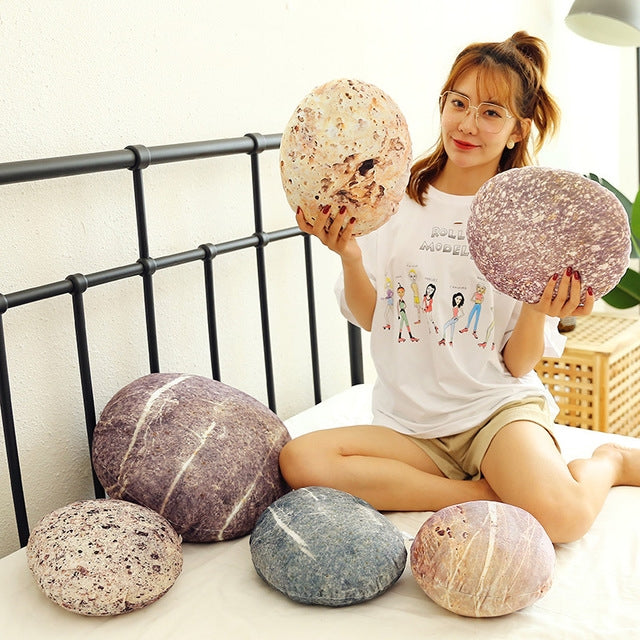 Creative Simulation Stone Plush Toy Pillow Down Cotton Pebbly Sofa Pillow, Height:30cm
