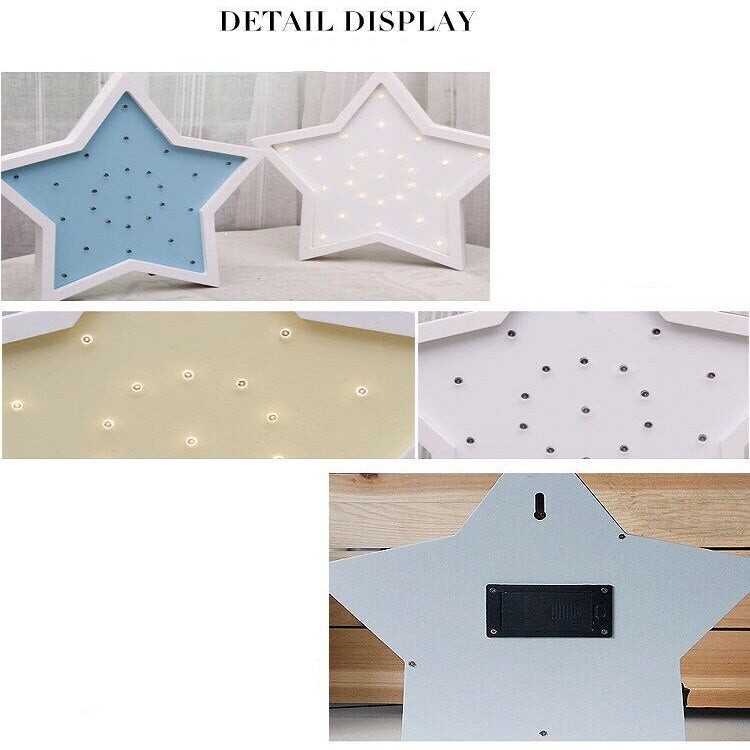 3D Star Shape LED Night Light for Girls Baby Gift Bedroom Romantic Lamp Decor Night Lights
