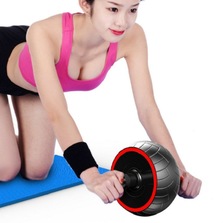 Household Fitness Equipment Tire Texture Abdominal Wheel for Men / Women(Red)