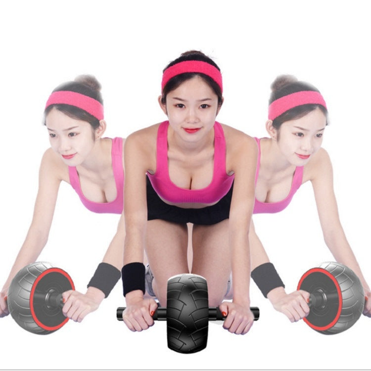 Household Fitness Equipment Tire Texture Abdominal Wheel for Men / Women(Red)