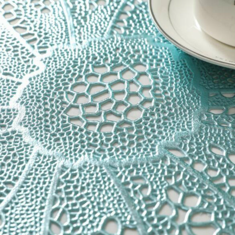 2 PCS Sunflower Shape Household Fashion PVC Dining Table Placemat Europe Style Kitchen Tools Tableware Pad Coaster Coffee Tea Place Mat