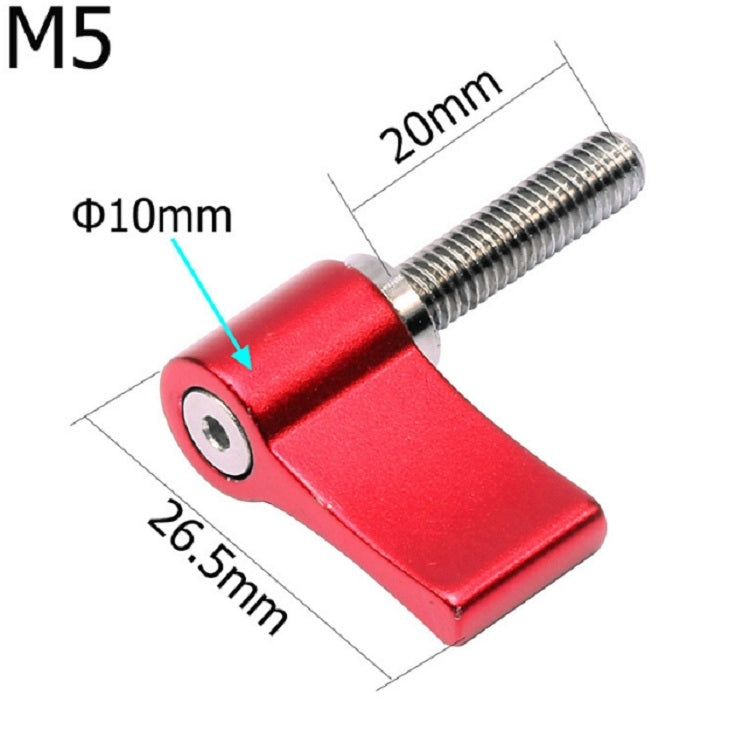 Aluminum Alloy Fixing Screw Action Camera Positioning Locking Hand Screw Accessories, Size:M5x20mm