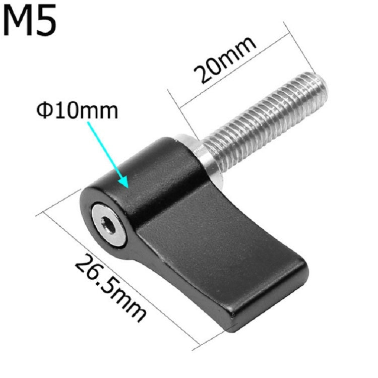 Aluminum Alloy Fixing Screw Action Camera Positioning Locking Hand Screw Accessories, Size:M5x20mm