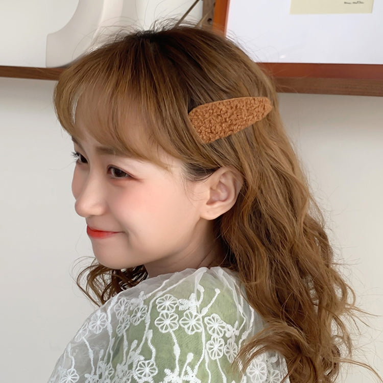 Simple Girl Lamb Plush BB Clip Hair Accessories