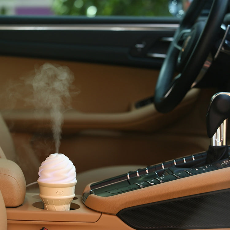 Ice Cream USB Humidifier Air Purifier With Colorful Led Light Ultrasonic Cool Mist Maker