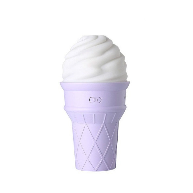 Ice Cream USB Humidifier Air Purifier With Colorful Led Light Ultrasonic Cool Mist Maker