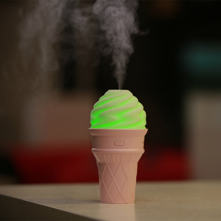 Ice Cream USB Humidifier Air Purifier With Colorful Led Light Ultrasonic Cool Mist Maker