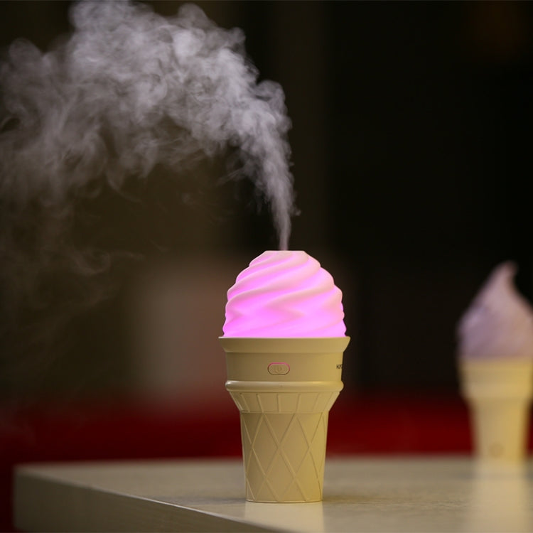 Ice Cream USB Humidifier Air Purifier With Colorful Led Light Ultrasonic Cool Mist Maker