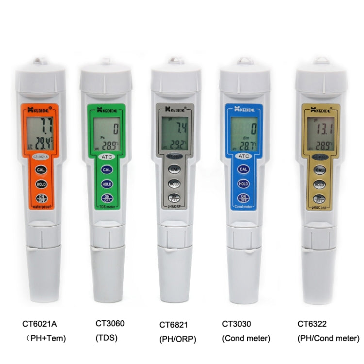 Kedida CT6821 PH + ORP + Temp Meter Portable LCD Digital Water Testing Measurement Pen