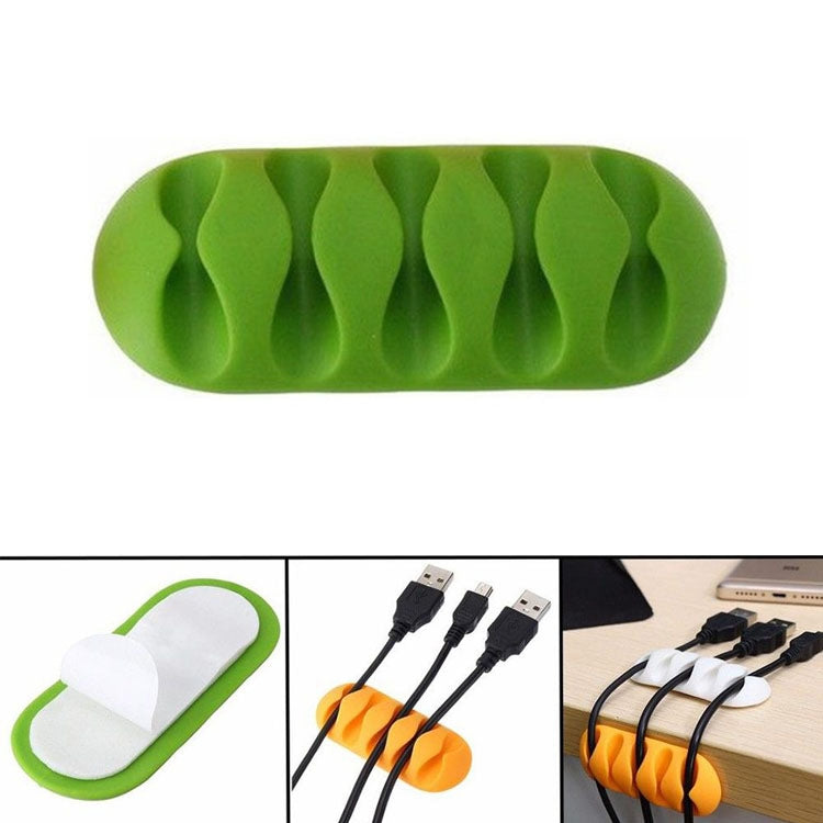 10 PCS Pasteable Five-hole TPR Wire Storage Organizer Data Cable Holder