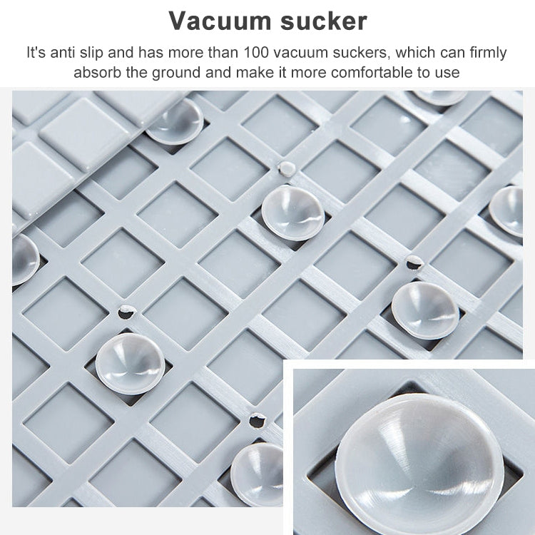 PVC Anti Slip Toilet Bathroom Suction Sucker Bath Mats Carpet, Size: 71x40CM