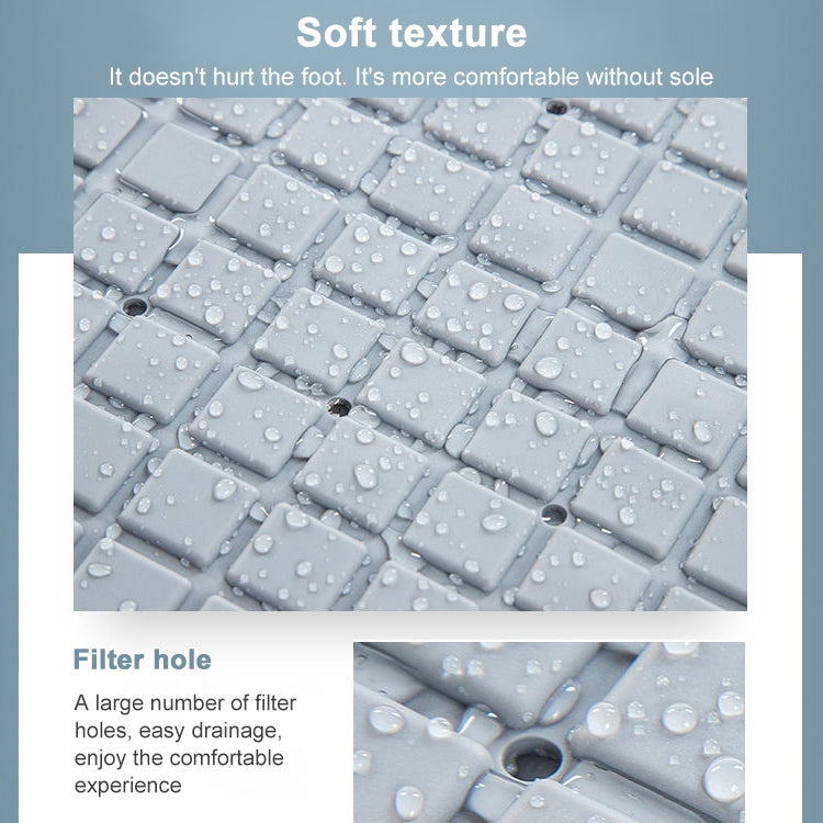 PVC Anti Slip Toilet Bathroom Suction Sucker Bath Mats Carpet, Size: 71x40CM