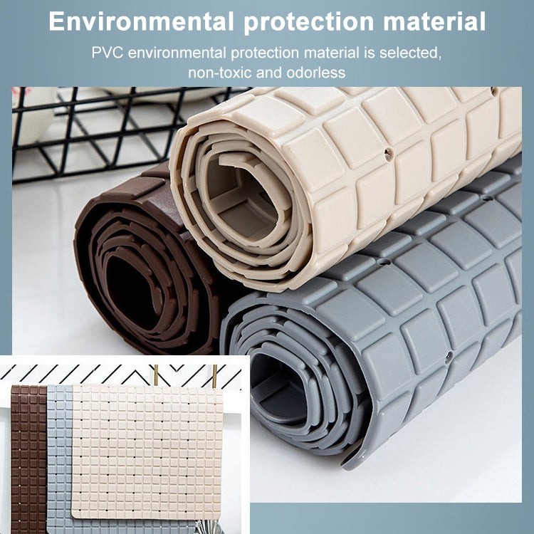 PVC Anti Slip Toilet Bathroom Suction Sucker Bath Mats Carpet, Size: 71x40CM